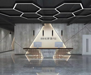 Industrial Style Office Reception Desk-ID:787224059