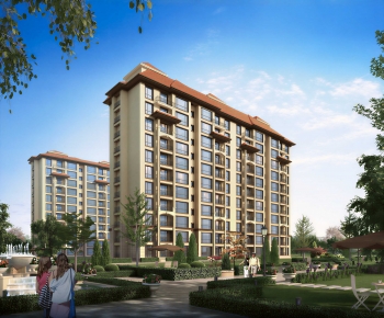 Modern Residential Building-ID:743674043