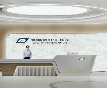 Modern Office Reception Desk-ID:185666081