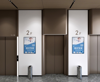 Modern Office Elevator Hall-ID:867645988