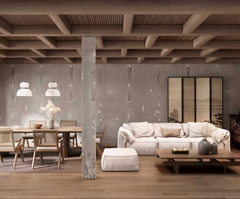 Wabi-sabi Style A Living Room-ID:343517071