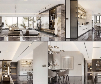 Modern A Living Room-ID:756843095