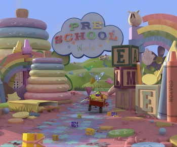 Modern Cartoon House-ID:673202999