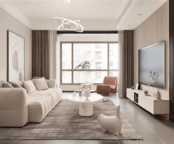 Modern A Living Room-ID:611557015