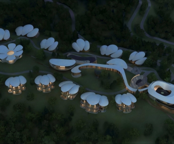 Modern Architectural Bird's-eye View Planning-ID:420064936