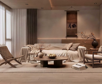 Wabi-sabi Style A Living Room-ID:298053983