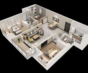 Modern A Bird's-eye View Of Home Decoration-ID:937099937