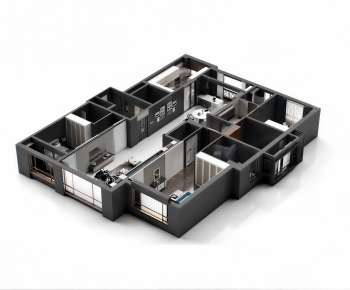 Modern Architectural Bird's-eye View Planning-ID:248722083