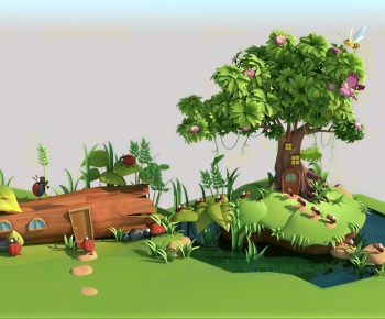 Modern Cartoon House-ID:658199874