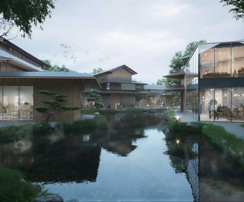 New Chinese Style Appearance Of Commercial Building-ID:724261059