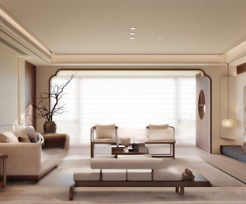 New Chinese Style A Living Room-ID:934650934