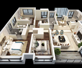 Modern Architectural Bird's-eye View Planning-ID:782464031