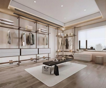 Modern Clothes Storage Area-ID:907186035