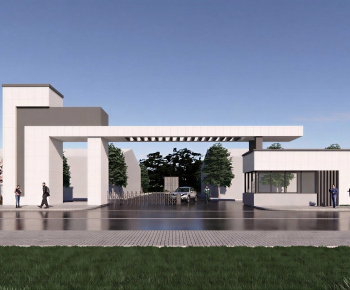 Modern Facade Element-ID:814919538