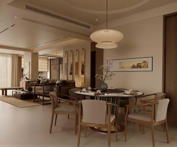 New Chinese Style A Living Room-ID:535631243