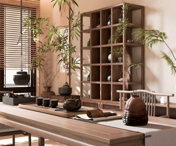 New Chinese Style Tea Tables And Chairs-ID:526139023