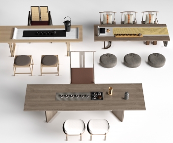 New Chinese Style Tea Tables And Chairs-ID:441660962