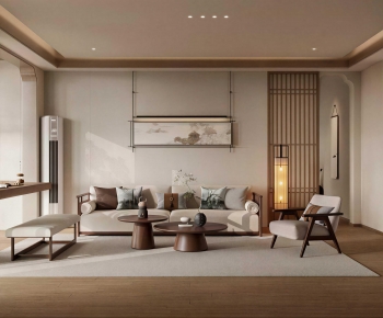 New Chinese Style A Living Room-ID:177373893