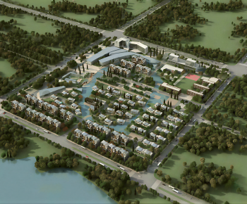 Modern Architectural Bird's-eye View Planning-ID:566809268