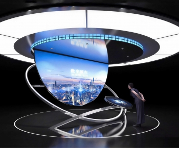 Modern Exhibition Hall-ID:438551902