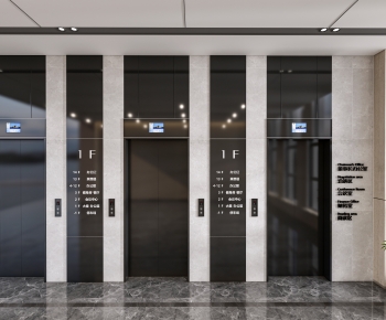 Modern Office Elevator Hall-ID:550180916