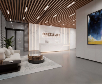 Modern Office Reception Desk-ID:650445942