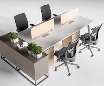 Modern Office Desk And Chair-ID:389338022