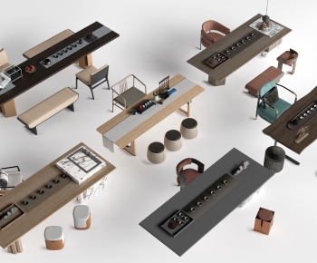 New Chinese Style Tea Tables And Chairs-ID:825719877