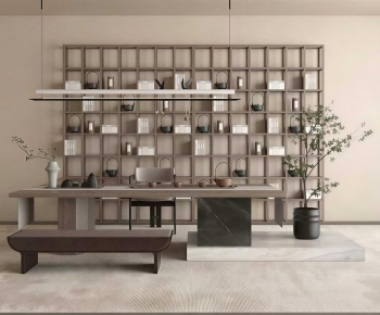 New Chinese Style Tea Tables And Chairs-ID:593652969