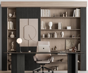 Modern Office Desk And Chair-ID:377000094