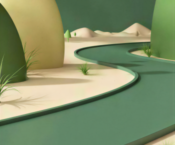 Modern Building Component-ID:924630244