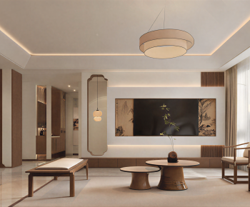 New Chinese Style A Living Room-ID:822648051