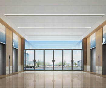 Modern Office Elevator Hall-ID:593492988