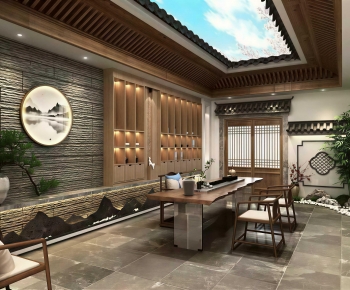 New Chinese Style Teahouse Tea House-ID:275278096