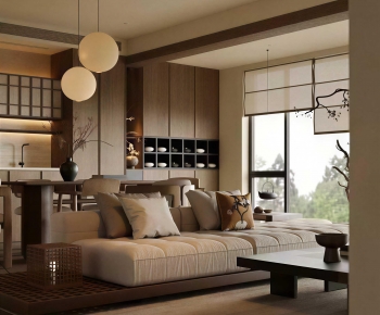 New Chinese Style A Living Room-ID:756314993