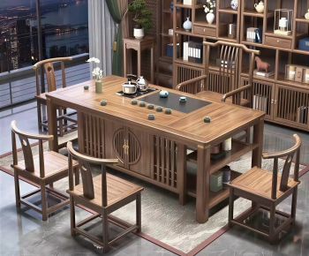 New Chinese Style Tea Tables And Chairs-ID:688707112