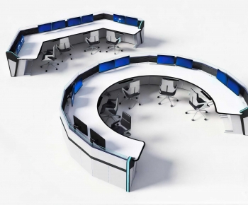 Modern Office Desk And Chair-ID:951339969