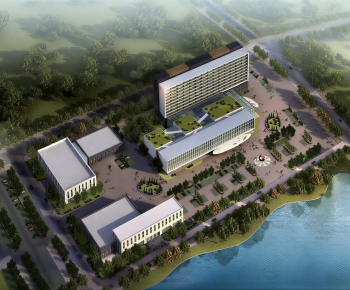 Modern Architectural Bird's-eye View Planning-ID:455871111