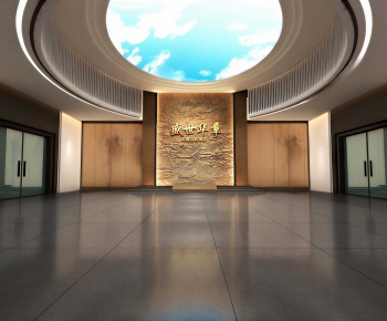 New Chinese Style Lobby Hall-ID:613641985