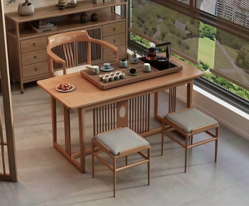 New Chinese Style Tea Tables And Chairs-ID:654047019