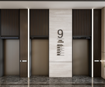 Modern Office Elevator Hall-ID:179368025
