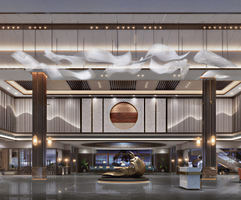 New Chinese Style Lobby Hall-ID:587687024