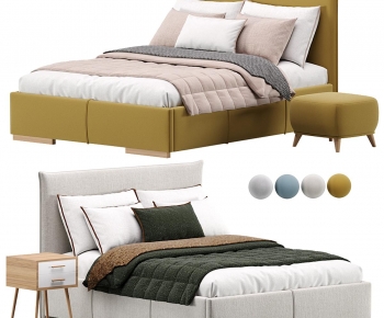 Modern Double Bed-ID:706231127