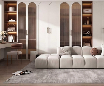 Modern Clothes Storage Area-ID:408855924