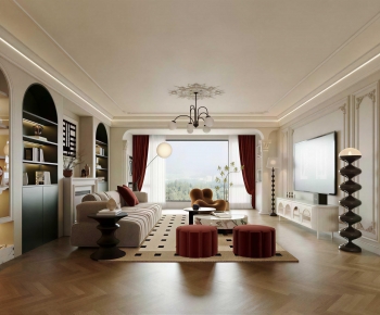 French Style A Living Room-ID:353590016