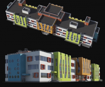 Modern School Building-ID:683233028