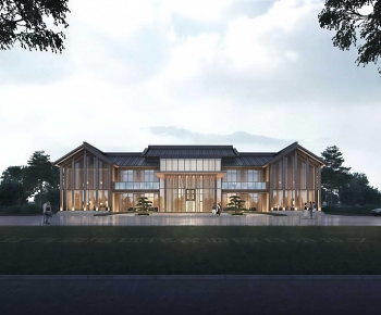 New Chinese Style Appearance Of Commercial Building-ID:173816924