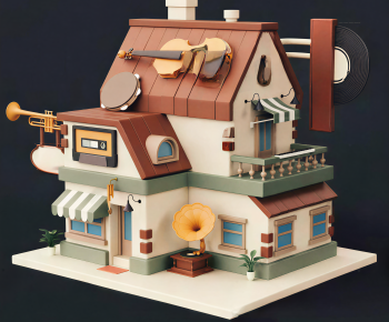 Modern Cartoon House-ID:177398921