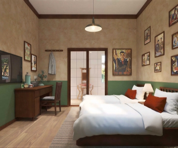 Retro Style Bedroom-ID:591167934