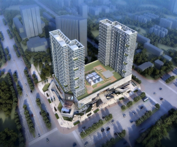 Modern Architectural Bird's-eye View Planning-ID:238682998